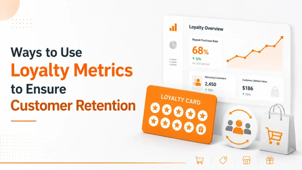 Loyalty metrics dashboard showing customer retention growth.